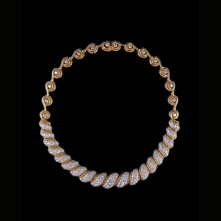 Ginevra, Gold and diamond necklace